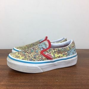 Vans Off The Wall Where’s Waldo Toddler Unisex Shoes Size 11 Slip On Canvas.